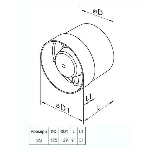 Бытовой канальный вентилятор Домовент 125 ВКО белого цвета - фото 6