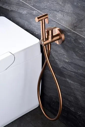 Гігієнічний душ IMEX Munich PVD матове рожеве золото RDM001/ORC, Теплий захід - фото 1