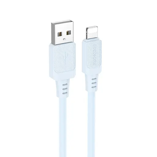 Дата кабель Borofone BX115 Lotto USB to Lightning 2.4A (1m) Blue