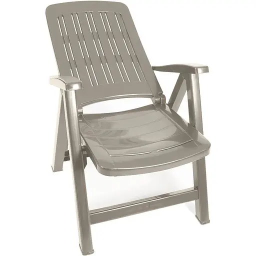 Стілець садовий пластиковий складний Bica Carmen сіро-бежевий - фото 2