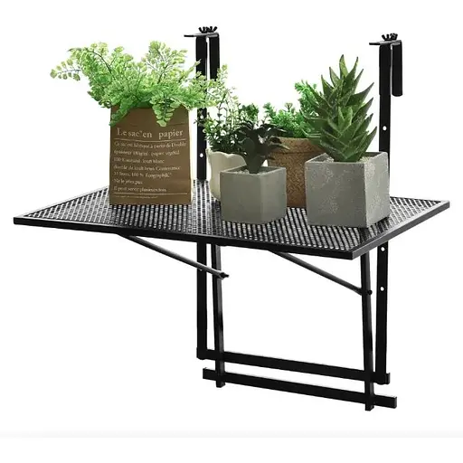 Подвесной столик Costway Mesa балконный черный - фото 8