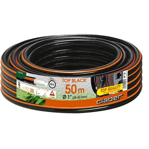 Шланг поливальний 1" 50м TOP Black, чорний