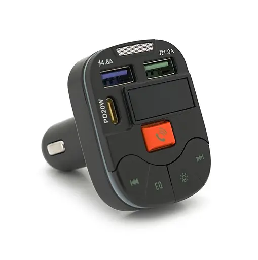 Автомобильный FM трансмиттер модулятор Bluetooth Voltronic FMQ19EQ 3.1A, TF, USB, PD 20W - фото 5
