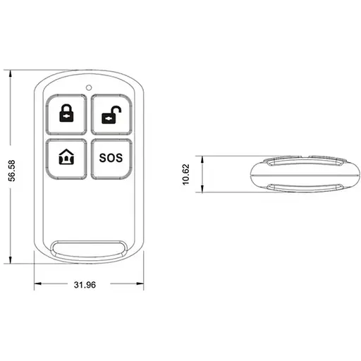 Пульт управления сигнализацией Nectronix PF-50 беспроводной на 433 мГц до 50 метров - фото 4