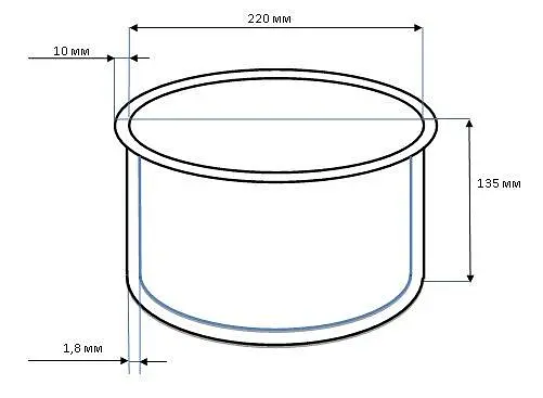Кастрюля на мультиварку-скороварку MIRTA MC-2201, антипригарное покрытие - фото 7
