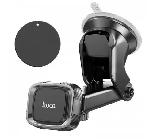 Магнитный автомобильный держатель автоматический Hoco Dca13 Plus держатель для телефона в авто Черный - фото 5