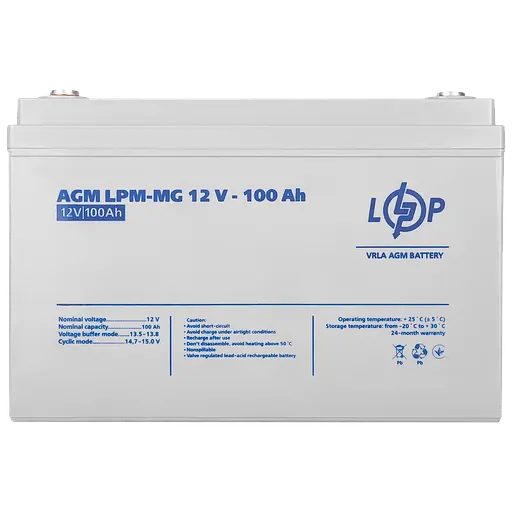 Акумулятор мультигелевий LogicPower LPM-MG 12 V - 100 Ah (LP3877) - фото 3