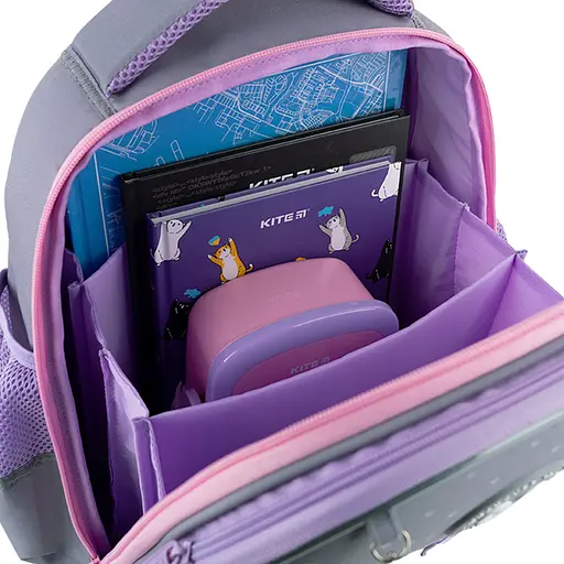 Рюкзак GoPack Education 165S Cute Cat Чорно-сірий (GO26-165S-3) - фото 12