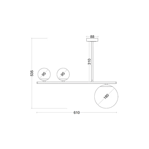 Подвес BL 1101-3P BK - фото 2