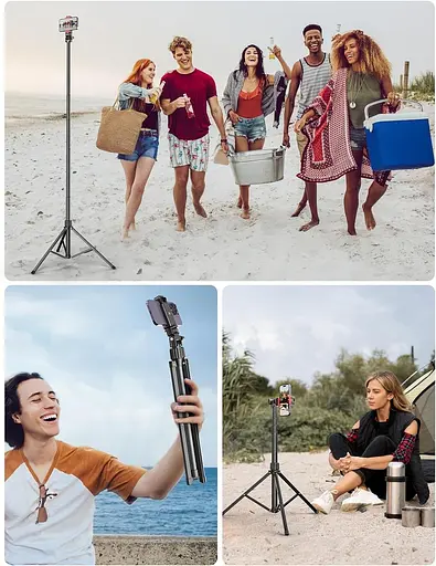 71-дюймовая подставка для телефона, выдвижная подставка из усиленного алюминия с беспроводным пультом дистанционного управления - фото 5