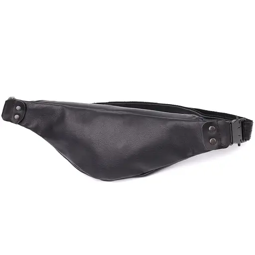 Сумка бананка для чоловіків із гладкої натуральної шкіри SHVIGEL 29х11х4,5 см sum0027406 - фото 2