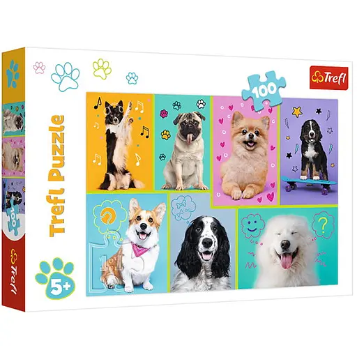 Пазл Trefl В мире собак коллаж 100 эл. (16421) - фото 1