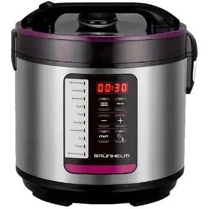 Мультиварка скороварка пароварка Grunhelm MC-28SB 10 програм приготування чаша 5 л 900 Вт - фото 1
