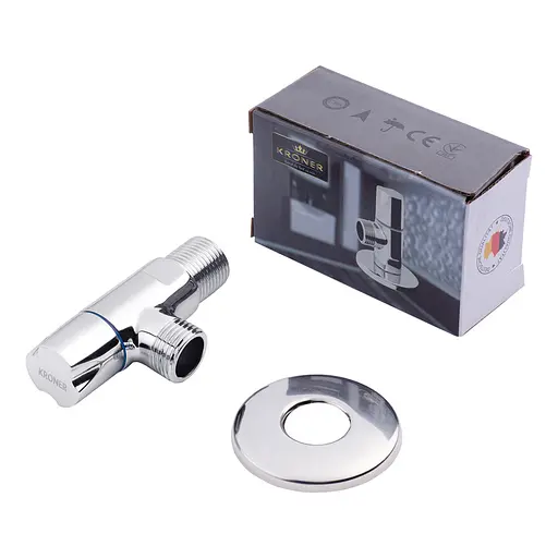 Кран приладовий Kroner KRP Eckventil C301 1/2"х1/2" ЗЗ (CV027381) - фото 2