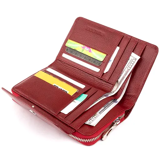 Кожаный женский кошелек ST Leather 19х9.5х2.5 см acs0015407 - фото 6