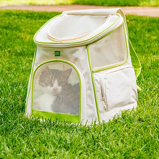 Рюкзак-переноска для кошек и собак Waudog Relax Eco 40х40х26 см до 8 кг   - фото 8