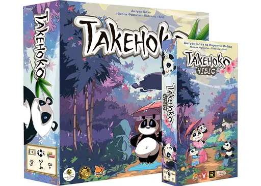 Настільна гра White Games&Geekach Games Такеноко. Ювілейне видання з доповненням Чібіс (укр.) (GKCH014TK+1)