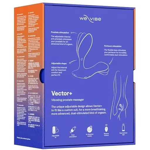 Смарт-вібромасажер простати We-Vibe Vector+ Royal Blue пульт ДК регульований кут нахилу - фото 9