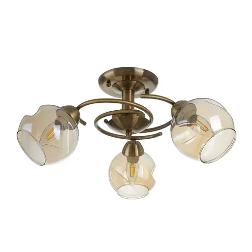 Люстра стельова Brille в спальню E27 60W AB (LK-683C/3)