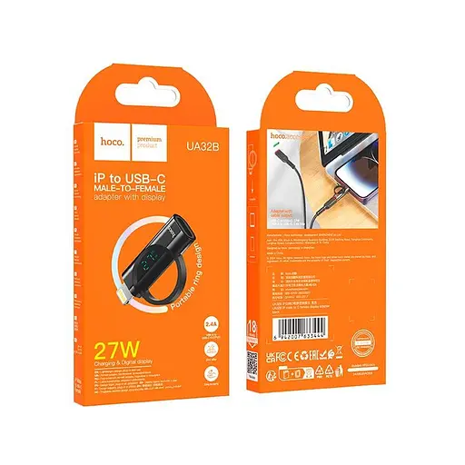 Перехідник Hoco Lightning male To Type-C female display adapter UA32B 27W - фото 2