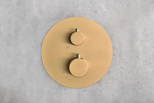 Душова система прихованого монтажу з термостатом Imex Monza PVD матове золото GTM039/OC, Золотий - фото 3