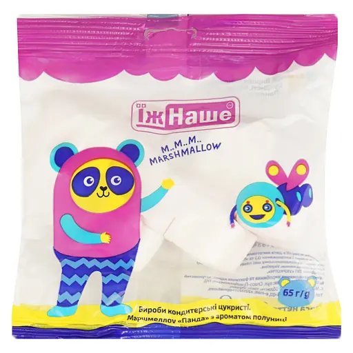 Маршмеллоу Їж наше Панда с ароматом клубники 65 г - фото 1