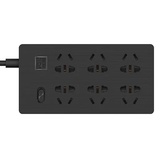 Сетевой фильтр KingMi AIGO Power Strip 6 розеток без USB 1.8м Black (TC0601) [37825] - фото 2