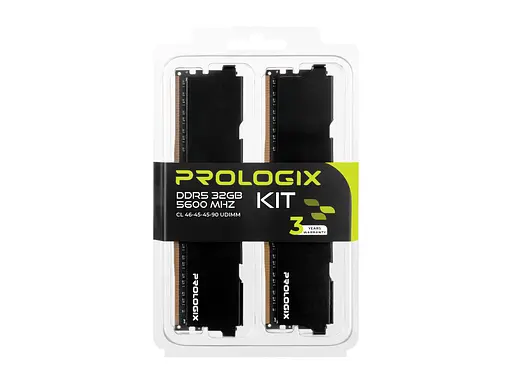 Модуль памяти DDR5 2x16 ГБ/5600 Prologix Black (PRO32GB5600B5K) - фото 6