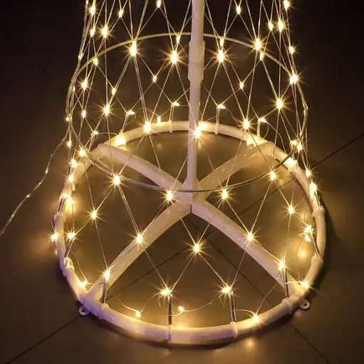 Новорічна конусна ялинка Sun Lamp світлодіодна 480 лампочок теплий білий 8 режимів 250 см - фото 3