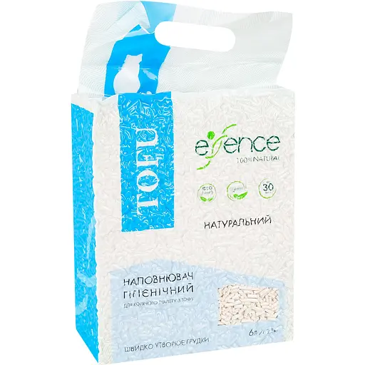 Уценка. Наполнитель для кошачьего туалета Essence Tofu натуральный 6 л (920031) - фото 3