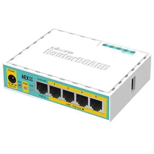 Роутер MikroTik hEX PoE lite (RB750UPr2), 5 LAN 10/100Mb