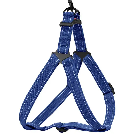 Шлея для собак Barksi Cotton Стандарт Рефлекторна S 40-53х1.6 см синя - фото 1