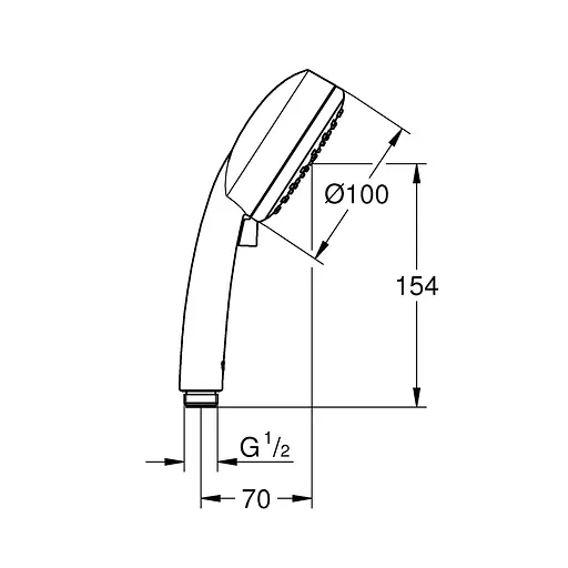 Ручний душ Grohe New Tempesta Cosmopolitan 100 27571002, Хром - фото 2