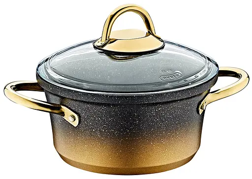 Набір каструль O.M.S. Collection 3048 з гранітно-мармуровим покриттям Чорний (Туреччина) - фото 6