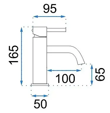 Змішувач для умивальника Rea Lungo black glossy REA-B0661 Чорний матовий - фото 5
