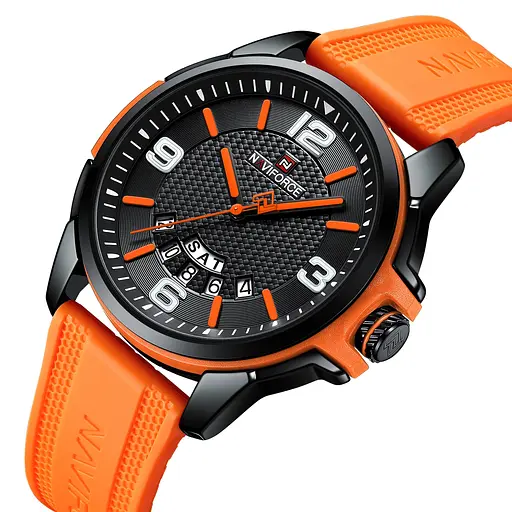 Часы наручные мужские Naviforce Young Orange Черный (3492) - фото 2