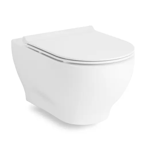 Унитаз подвесной Volle Oliva Rimless 13-45-165 с сидением Soft Close Slim, Белый - фото 1