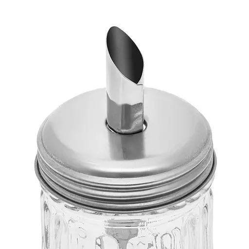 Дозатор для цукру цукорниця скляна 200 мл (висота 13.5 см), Kitchen Master Прозорий 85728 - фото 2