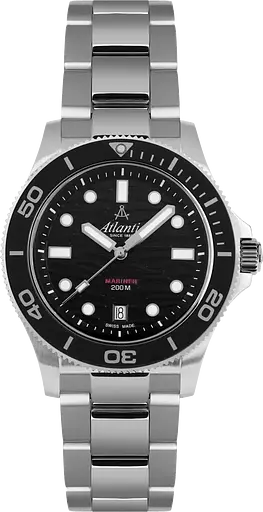 Годинник Atlantic Mariner Quartz Wave Black 81376.41.69