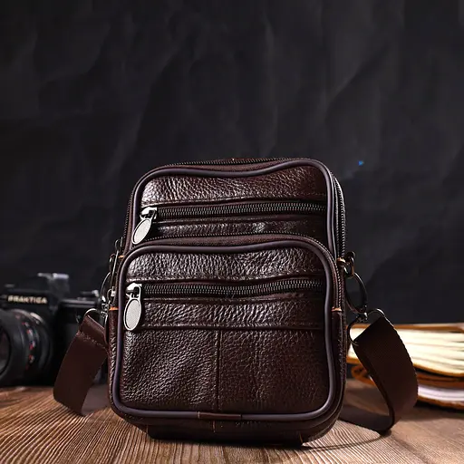 Сумка кожаная мужская Vintage 13,5х16х4 см sum0022668 - фото 5