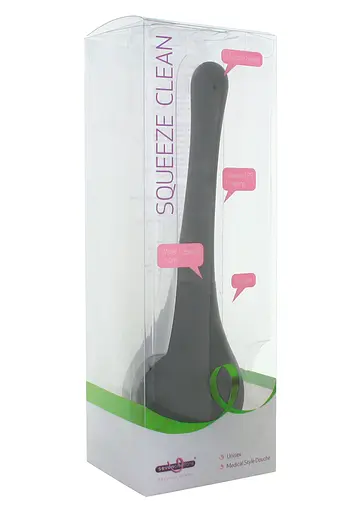 Анальний душ Seven Creations Squeeze Clean 250 мл (чорний) - фото 2