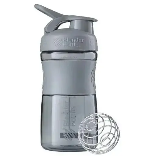 Шейкер спортивный BlenderBottle SportMixer Flip 20oz/590 мл Grey (SM 20oz Grey) - фото 1