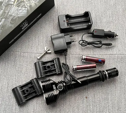 Ліхтар X-Balog BL-Q2822 2xT6 акумуляторний чорний - фото 6