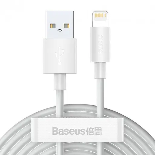 Кабели - набор из 2 штук Baseus Simple Wisdom Data Cable Kit USB to Lightning 2.4A (комплект 2 шт.) 1.5 метра - фото 1