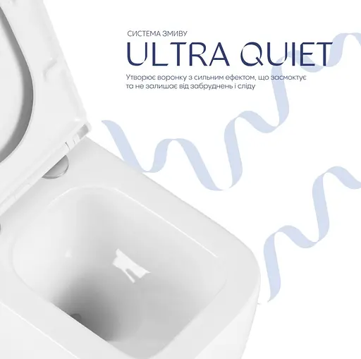 Унитаз подвесной Qtap Gemini Ultra Quiet, с сиденьем Slim Duroplast / Soft-close / Quick Release QTTAU26W49119 - фото 4
