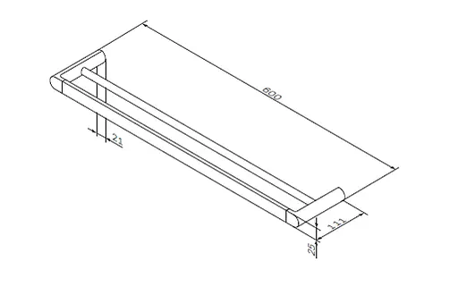 Тримач для рушника подвійний AM.PM Inspire A50336464 Хром - фото 2
