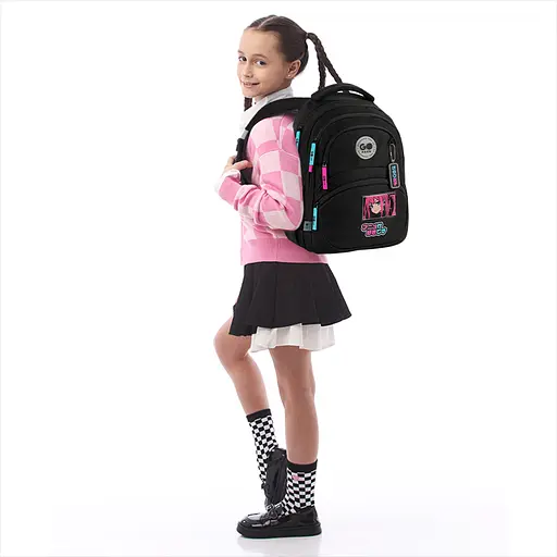 Рюкзак GoPack Education 175M-2 Anime girl Чорний (GO26-175M-2) - фото 19