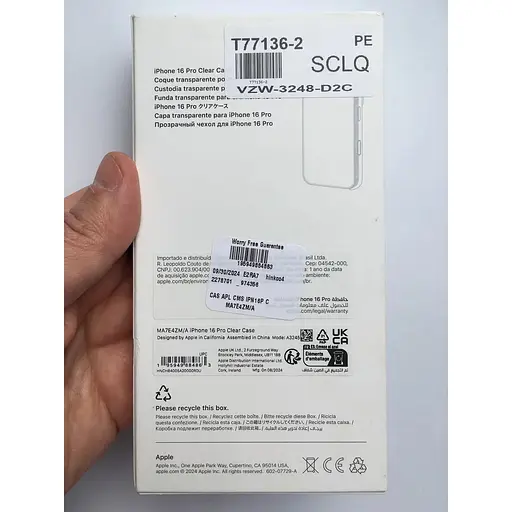 Оригинальный прозрачный чехол Apple Clear Case with MagSafe для Iphone 16 Pro (6.3") Clear MA7E4ZM/A - фото 3