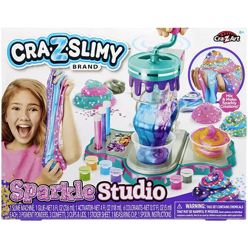 Слайм Cra-Z-Art Glitter Sparkle Studio 22 ед. (60396CRA) - фото 1