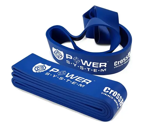 Гумка для фітнесу і кроссфіту Power System PS-4054 CrossFit Level 4 Blue (опір 22-50 кг) (PS-4054_Blue) - фото 2
